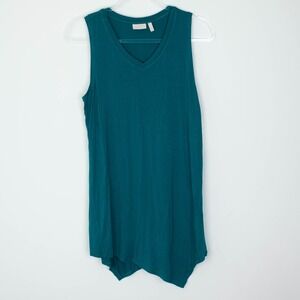 NWT‎ Logo Layers Lori Goldstein Womens Sleeveless Tunic Size M Teal Lagenlook